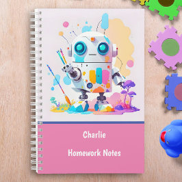 Schattige & Leuke Rommelige Robot Verfspetters Sch Notitieboek