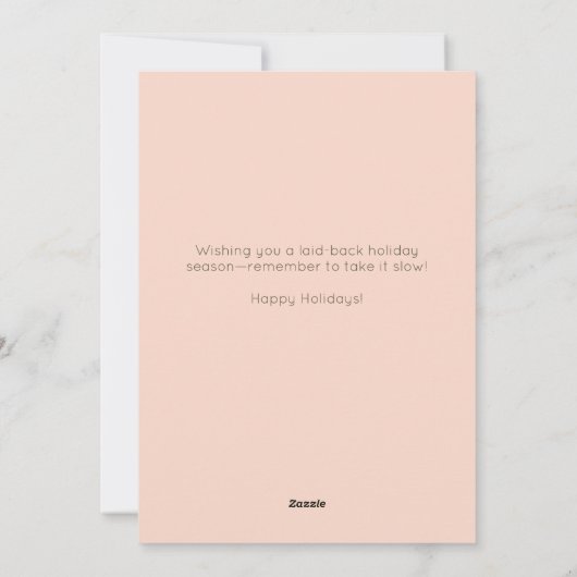 Schattige Leuke Vrolijke Sloth Kerst Luiaard in Mo Feestdagenkaart (Achterkant)