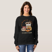 Schattige Leuke Whimsical Pumpkin Spice Latte Trui (Voorkant volledig)