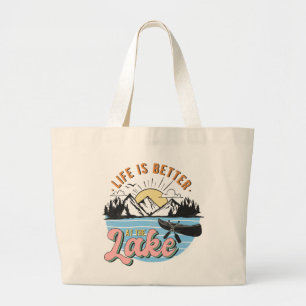 Schattige leven beter meer woord kunst grote tote bag