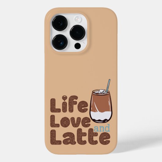 Schattige Leven Liefde en Latte Case-Mate iPhone Case (Achterkant)