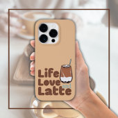 Schattige Leven Liefde en Latte Case-Mate iPhone Case