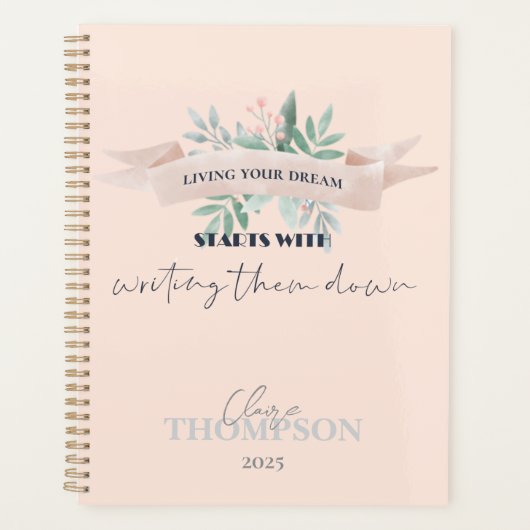 Schattige leven uw droom citaat herinneringen Keep Planner (Voorkant)