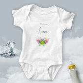 Schattige Levendig Geel Roze Wildflower Script Romper