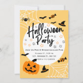 Schattige Levendig Geel Sinaasappel Spooktacular H Kaart (Voorkant)