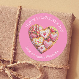 Schattige Levendig Heartful of Sweets Valentijn's  Ronde Sticker