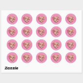 Schattige Levendig Heartful of Sweets Valentijn's  Ronde Sticker (Vel)