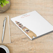 Schattige lezen Beer gestapelde boeken leraar Notitieblok