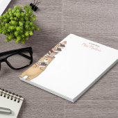 Schattige lezen Beer gestapelde boeken leraar Notitieblok