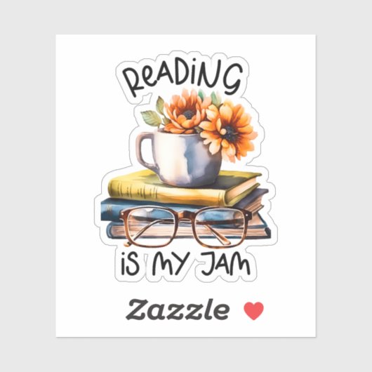 Schattige lezen jam woord kunst sticker (Vel)