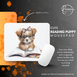 Schattige lezen puppy mousepad muismat