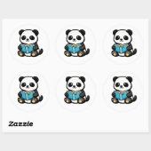 Schattige Lezende Panda Kawaii Sticker (Vel)
