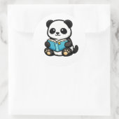 Schattige Lezende Panda Kawaii Sticker (Tas)