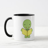 schattige lezende schildpad mok (Links)
