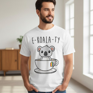 Schattige LGBTQ Koala Regenboog Pride Gelijkheid T-shirt