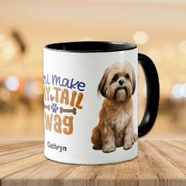 Schattige Lhasa Ook maak je mijn staartwissel Mok