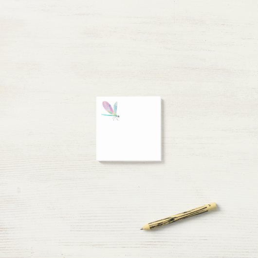 Schattige libel post-it® notes (Op bureau)