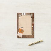 Schattige Librarian Ghost Spooky notitieblok Post-it® Notes (Op bureau)