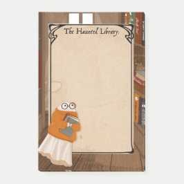 Schattige Librarian Ghost Spooky notitieblok Post-it® Notes