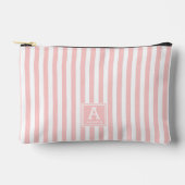 Schattige Licht Blush Roze Strepen Monogrammed Ini Etui (Voorkant)