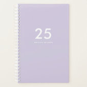 Schattige Licht Paarse Naam School Planner (Voorkant)