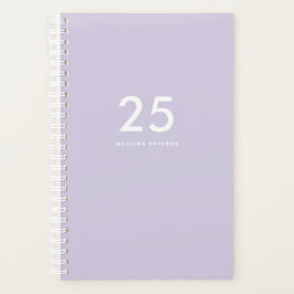 Schattige Licht Paarse Naam School Planner