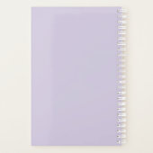 Schattige Licht Paarse Naam School Planner (Achterkant)