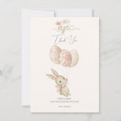 Schattige Licht Roze Baby Bunny Pasen Bedankkaart (Voorkant)