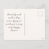 Schattige Licht Roze Baby Bunny Pasen Feestdagenkaart (Achterkant)