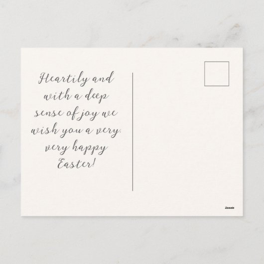 Schattige Licht Roze Baby Bunny Pasen Feestdagenkaart (Achterkant)