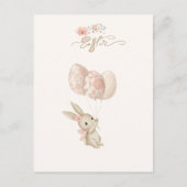 Schattige Licht Roze Baby Bunny Pasen Feestdagenkaart (Voorkant)