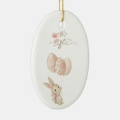 Schattige Licht Roze Baby Bunny Pasen Keramisch Ornament (Rechts)