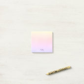 Schattige Licht Roze Esthetische Regenboog 3x3 Cus Post-it® Notes (Op bureau)