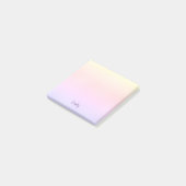 Schattige Licht Roze Esthetische Regenboog 3x3 Cus Post-it® Notes (Schuin)