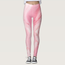 Schattige licht roze gemarmerd leggings