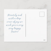 Schattige Lichtblauw Baby Bunny Pasen Feestdagenkaart (Achterkant)