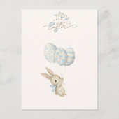 Schattige Lichtblauw Baby Bunny Pasen Feestdagenkaart (Voorkant)