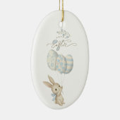 Schattige Lichtblauw Baby Bunny Pasen Keramisch Ornament (Rechts)