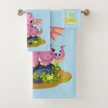 Schattige Lichtblauw Baby Dinosaur Monogram Naam B