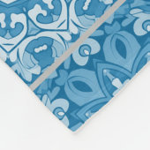 Schattige lichtblauw  geïnspireerd quiltpatroon fleece deken (Hoek)