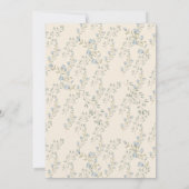 Schattige lichtblauw konijntje Baby shower Kaart (Achterkant)