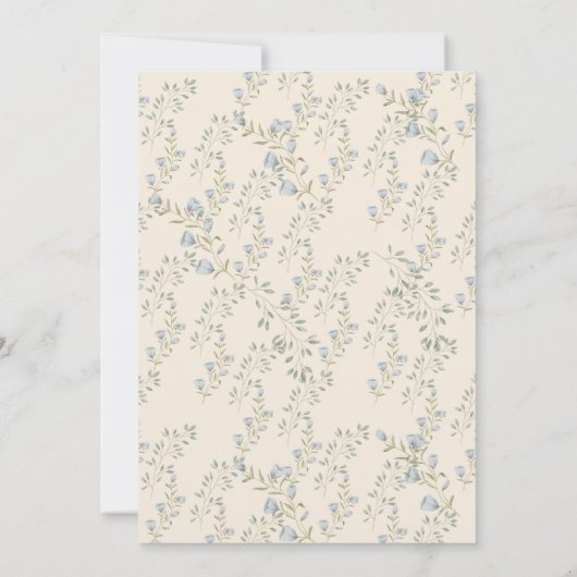 Schattige lichtblauw konijntje Baby shower Kaart (Achterkant)