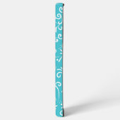 Schattige lichtblauw sieraad samsung galaxy hoesje (Linkerkant)