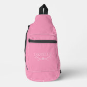 Schattige lichtroze aangepaste naam "Ballet Everyd Sling Bag (Voorkant)