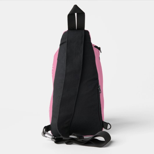 Schattige lichtroze aangepaste naam "Ballet Everyd Sling Bag (Achterkant)