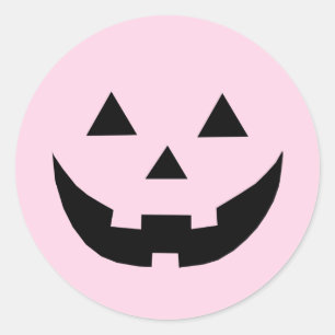 Schattige lichtroze pompoen Borstkankerbewustzijn Ronde Sticker