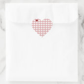 Schattige lief hart rood wit zacht liefdespatroon sticker (Tas)
