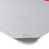 Schattige Lief Hippopotamus Santa Hoed Nieuwjaar Poster (Hoek)