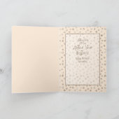 Schattige lief meisje perzik glitter fine wine ver kaart (Binnen)