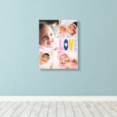 schattige liefde baby fotocollage kwekerij pasgebo canvas afdruk (Insitu (Houten vloer))